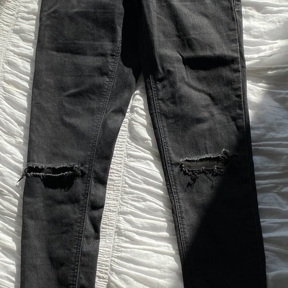 Topshop Moto Joni Jeans in washed black size 26/34 - Picture 2 of 7